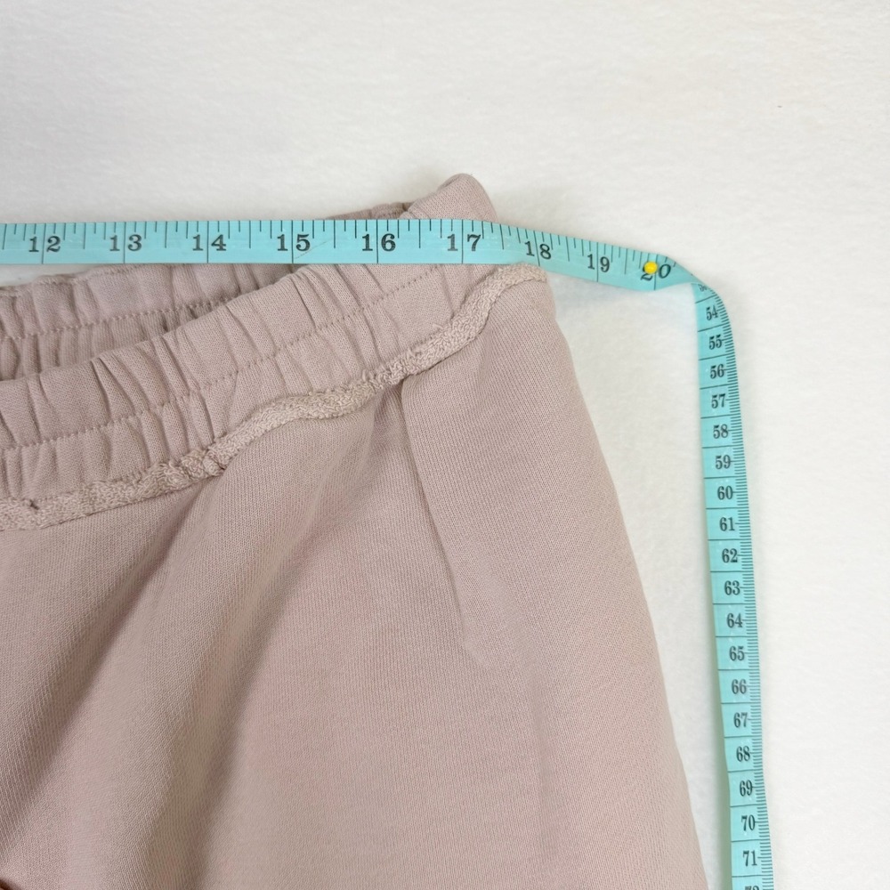 SKIMS Deconstructed French Terry Wide Leg Pants Fawn Raw Edge Sweatpants XL - Picture 6 of 11